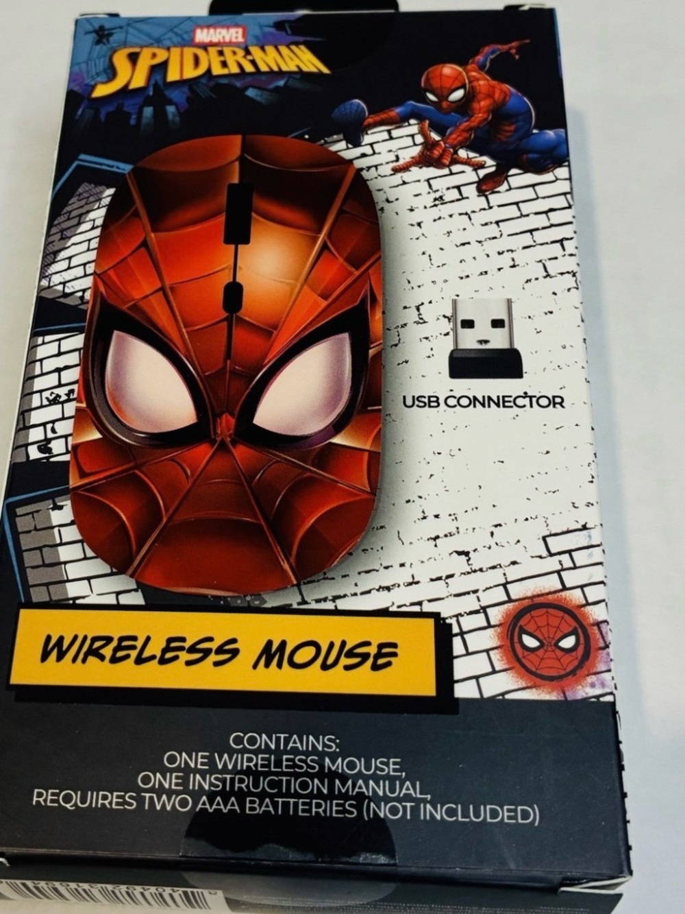 Marvel Red and Black Spider-Man Wireless Mouse